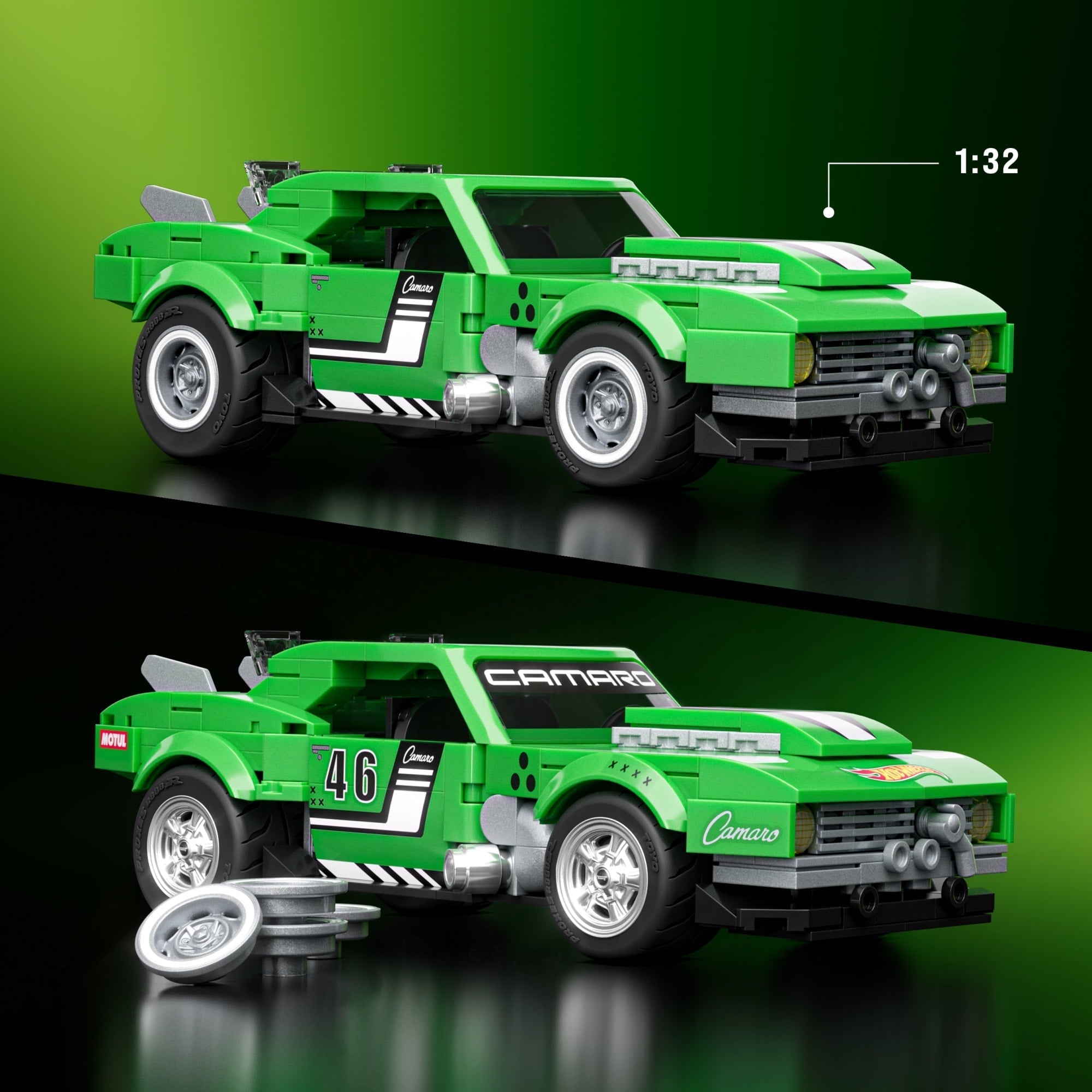 Mattel Brick Shop Hot Wheels Juguete de Construcción Speed Custom 68 Camaro