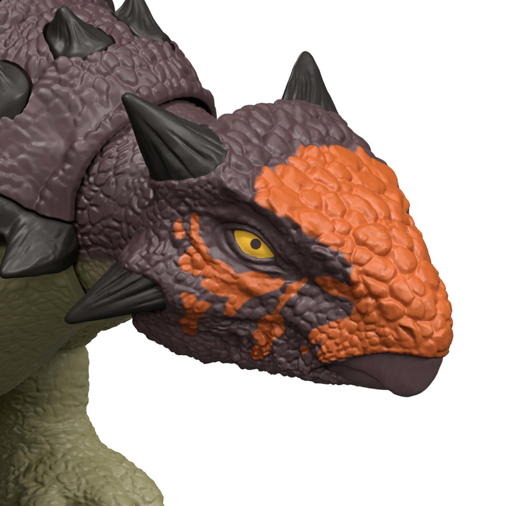 Jurassic World Rebirth Wild Roar Ankylosaurus Dinosaur Toy, Tail Attack Motion & Sound