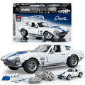 Mattel Brick Shop Hot Wheels Corvette Grand Sport, Kit de Construction de Jouets 918 Pièces, de Collection