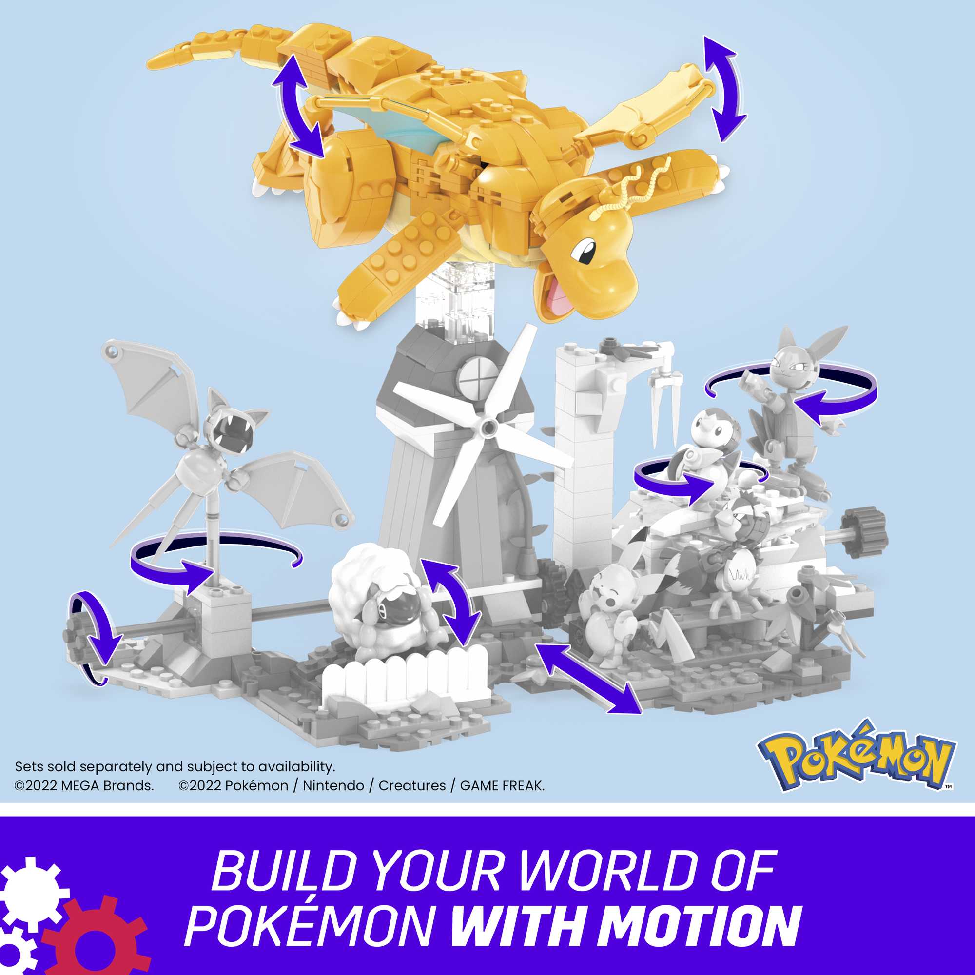 MEGA Pokémon Building Toy Kit Dragonite (387 Pieces) With Motion For Kids