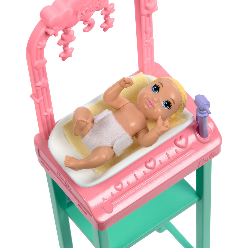 Barbie Baby Doctor Doll With Brunette Fashion Doll, 1 Baby Doll, Furniture & Accessories