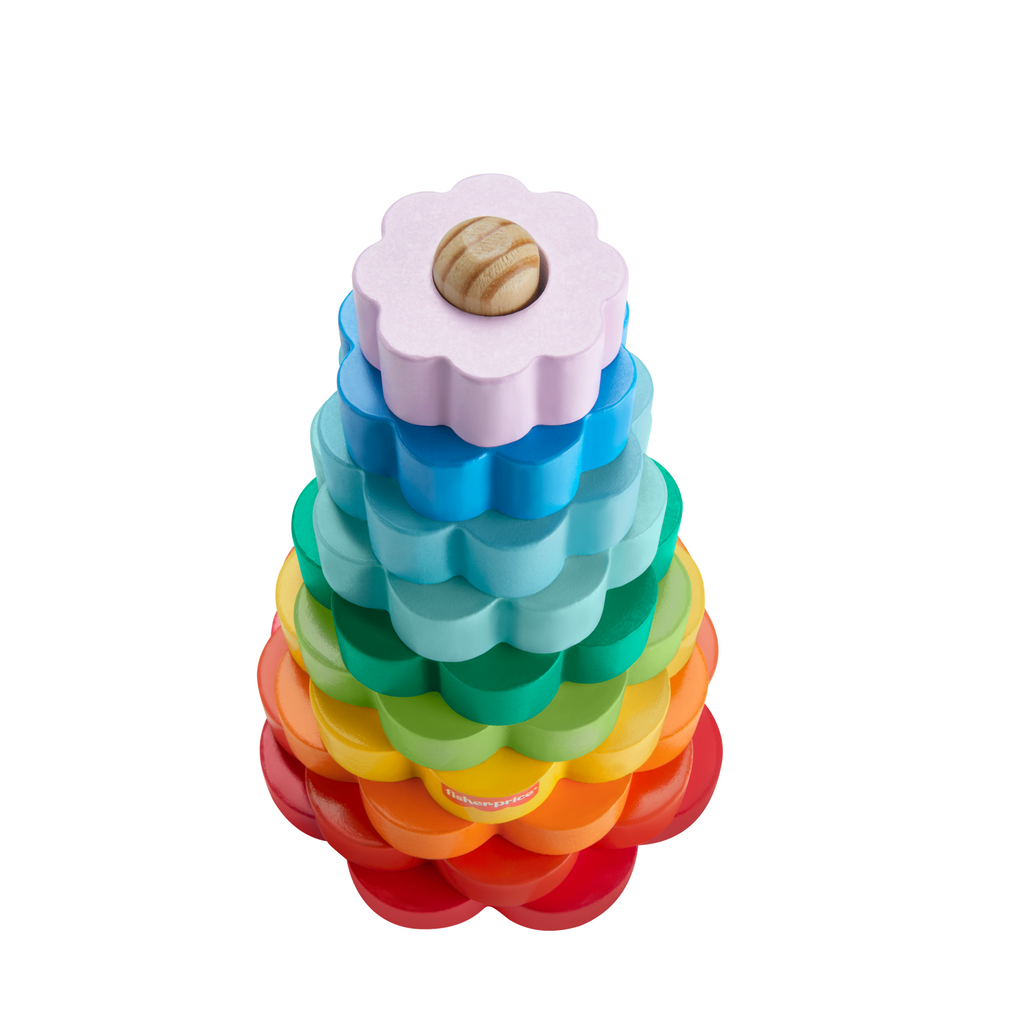 Fisher-Price Brinquedo para Bebês Anéis Empilháveis de Madeira