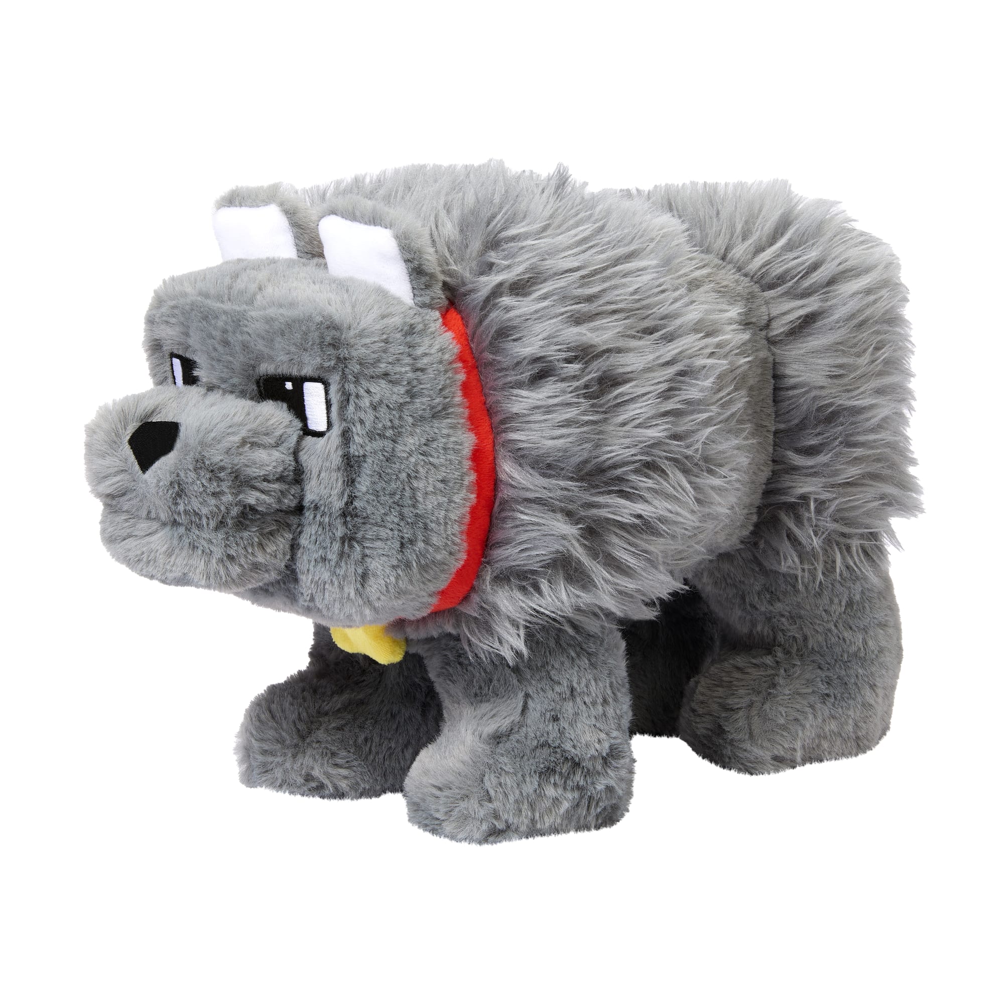 Minecraft –Peluche à Fonctions –dennis Le Loup, Sons et Bouche à Mouv.