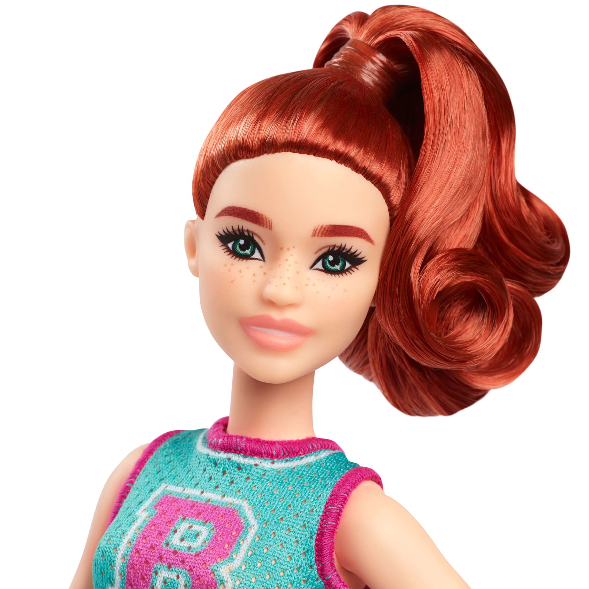 Barbie Fashionista Boneca Camiseta Verde e Saia Roxa
