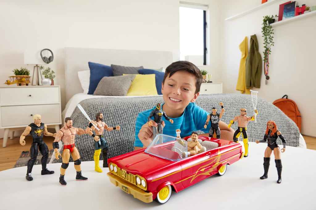 WWE Lucha Low Rider Vehicle Set With Rey Mysterio Main EVent Action Figure & Toy Car