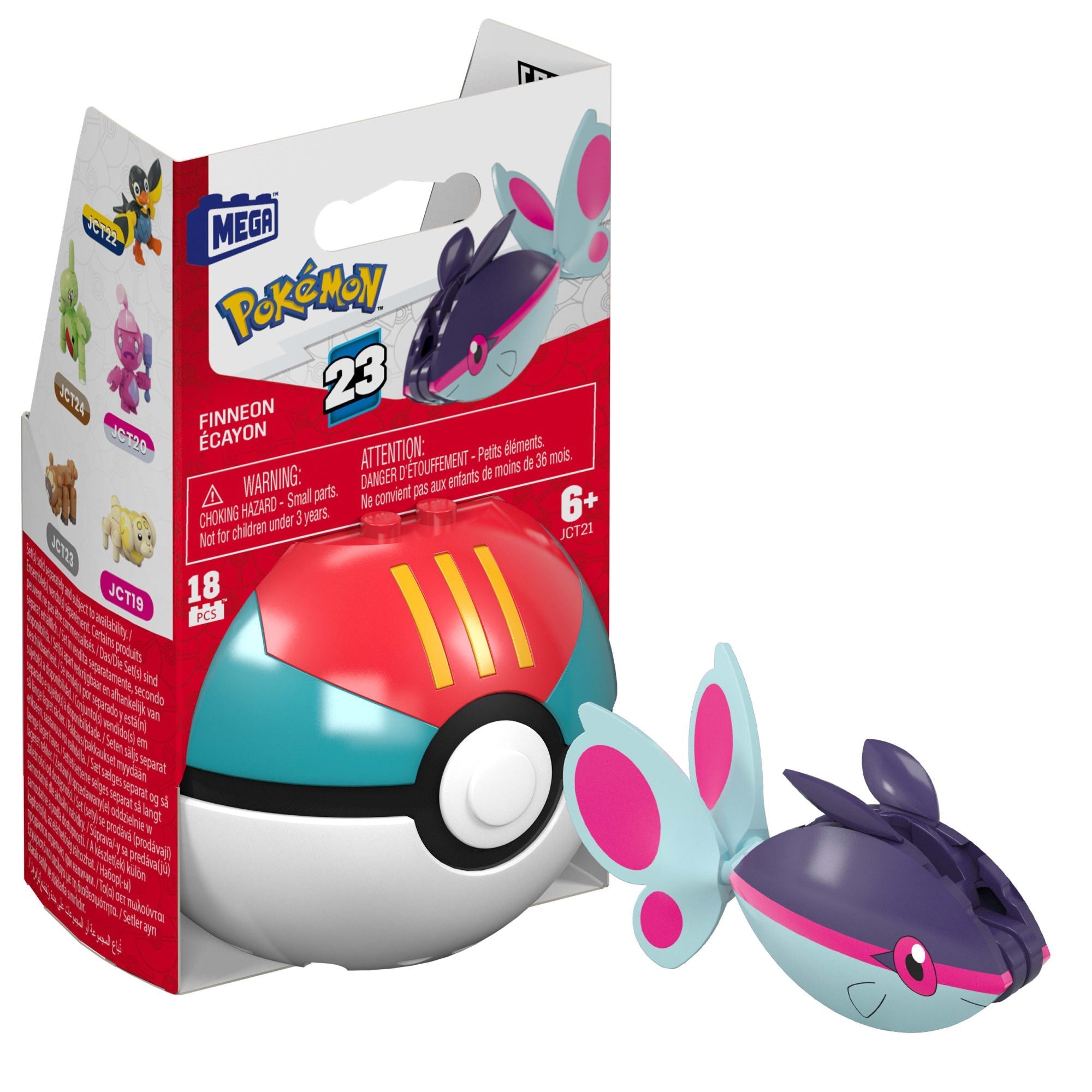 MEGA Pokémon Juguete de Construcción Pokébola Coleccionable Finneon