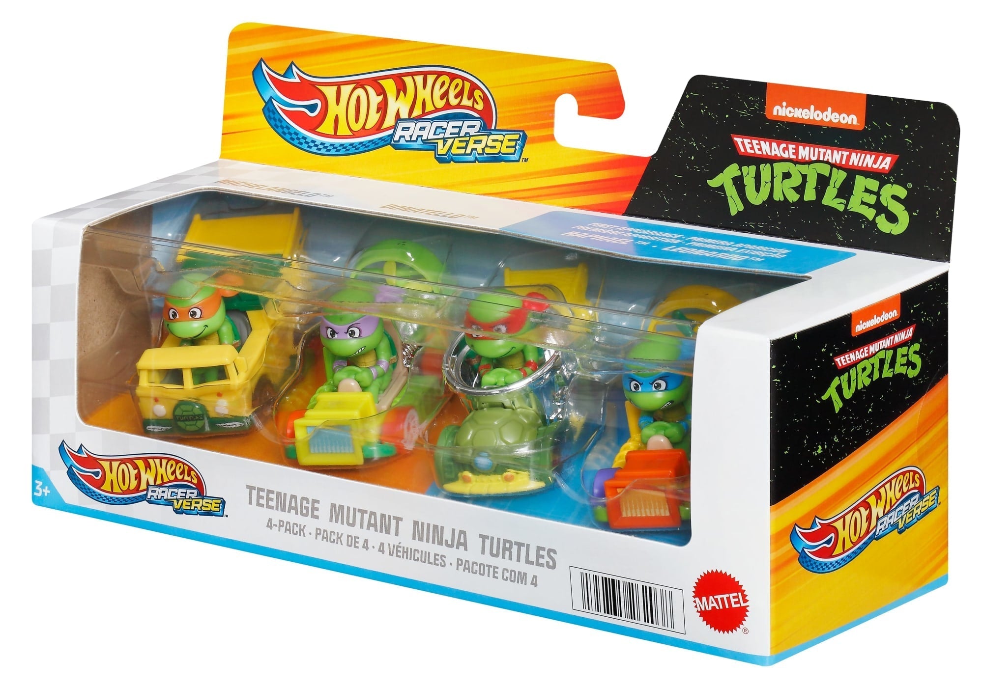 Hot Wheels  Racerverse  Coffret de 4Véhicules  Métal  Culture Pop