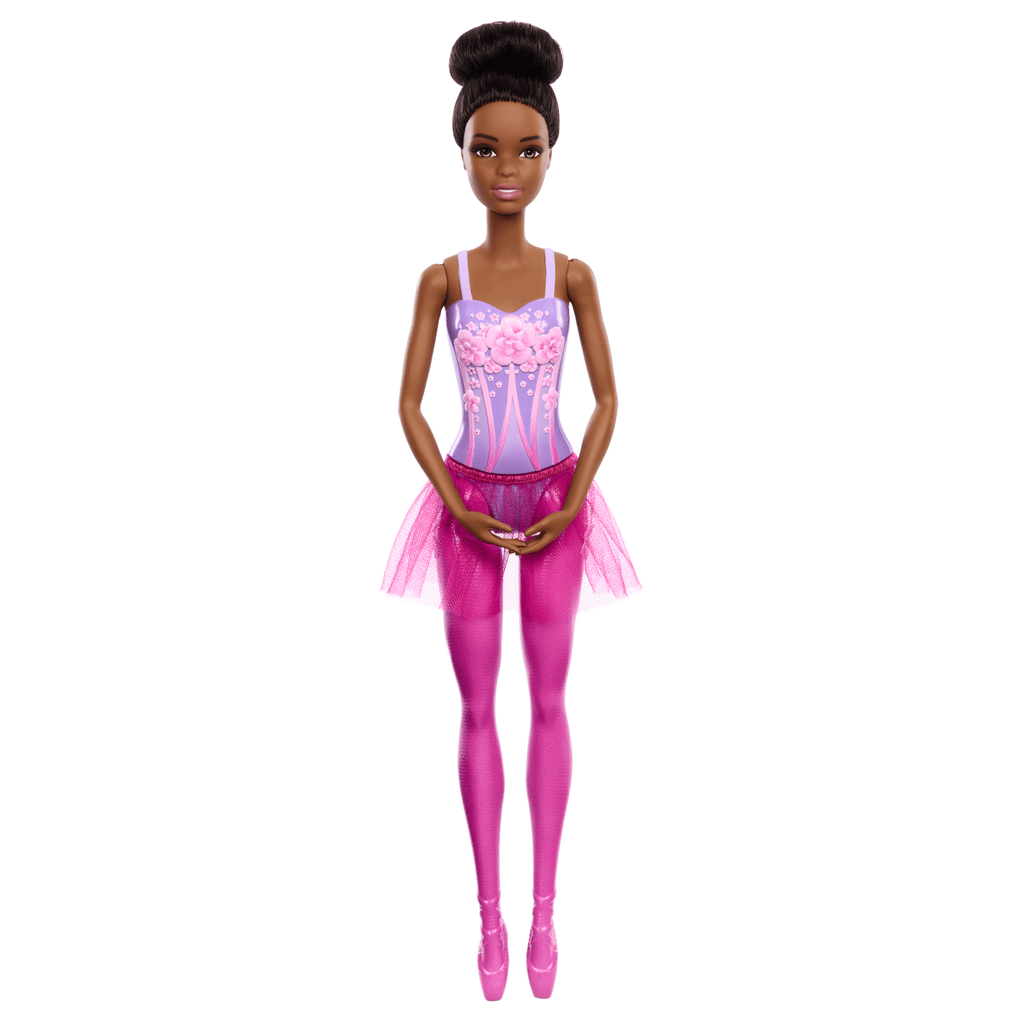 Barbie Ballerina Doll, Brunette Fashion Doll Wearing Purple Removable Tutu