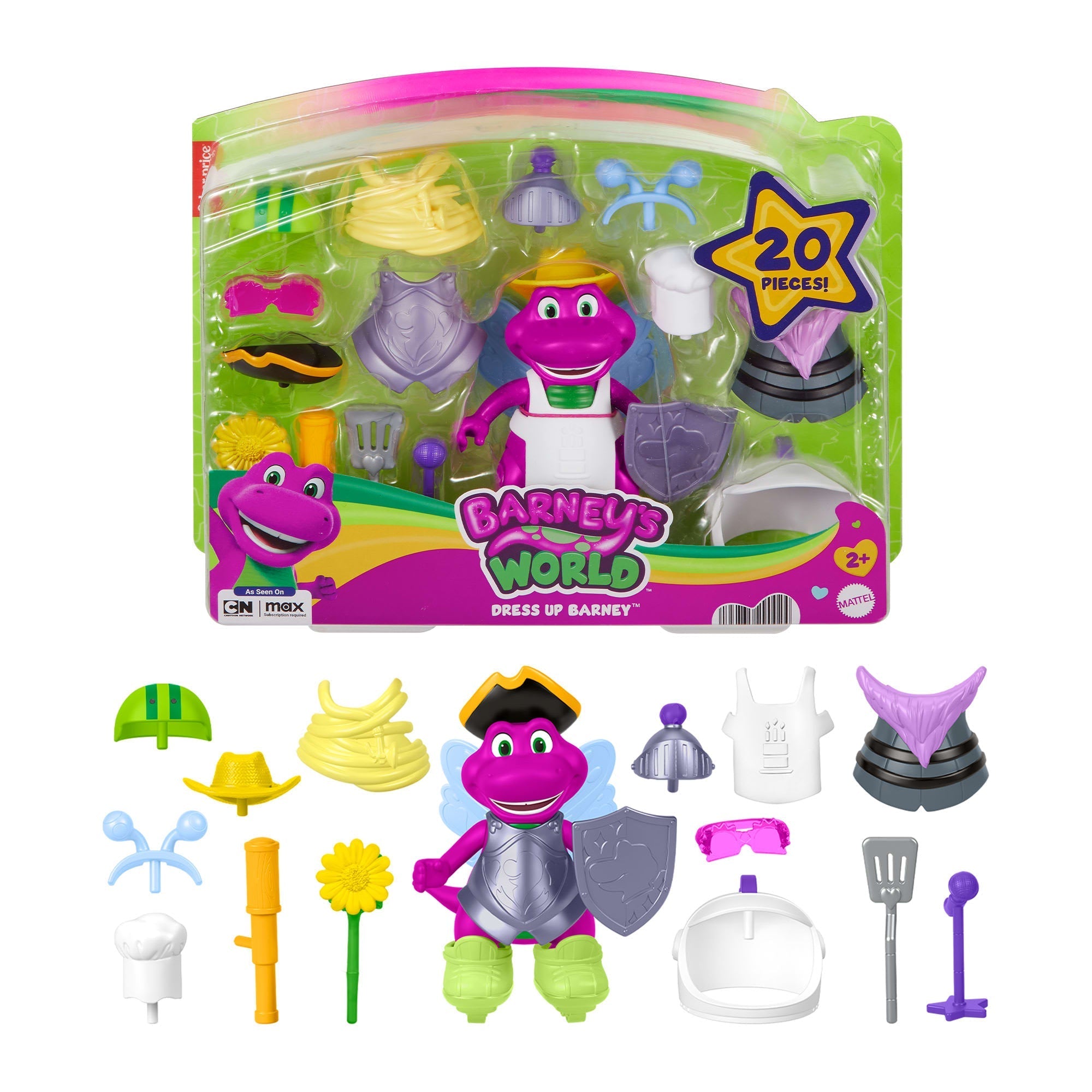 Fisher-Price Barney's World Dress Up Barney Set, 1 Figure & 20 Pieces