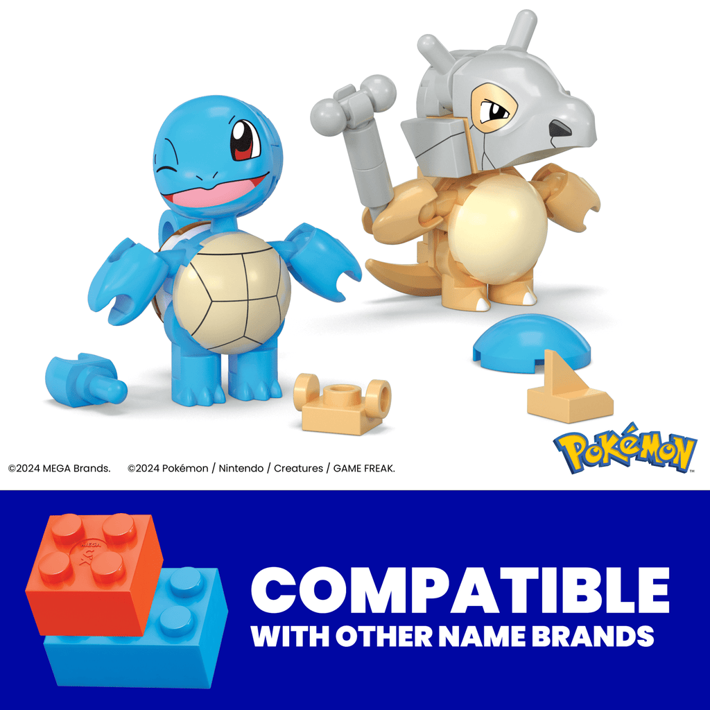 MEGA Pokémon Poké Ball Building Toy Kits With 2 Action Figures (45 Pieces) For Kids