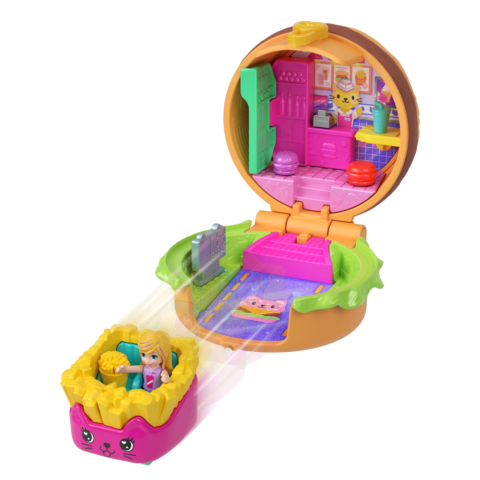Polly Pocket  Tiny Take Out Reveal  Assortiment, Thème Alimentaire