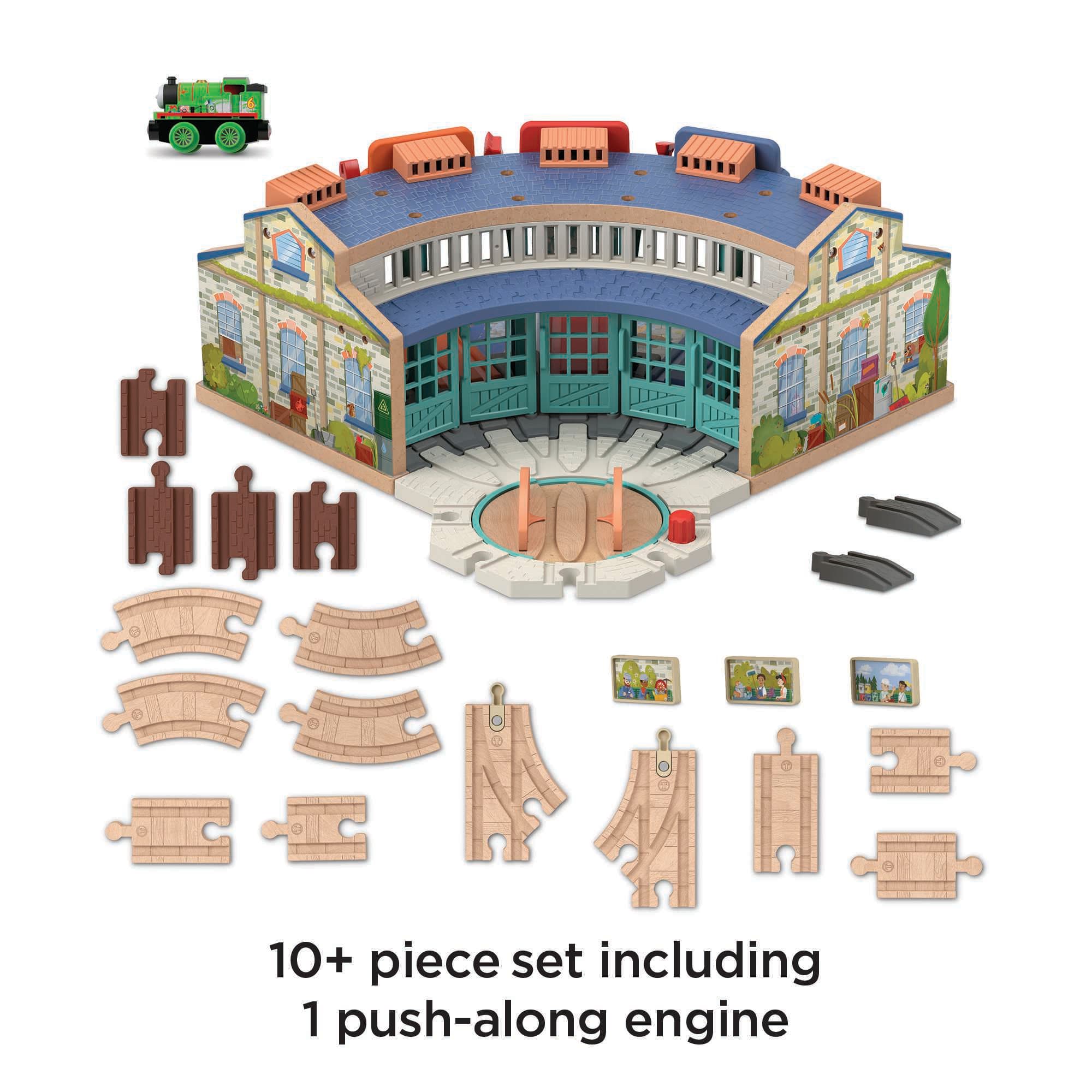 Fisher-Price Thomas & Friends Wooden Railway Tidmouth Sheds Starter Train Set
