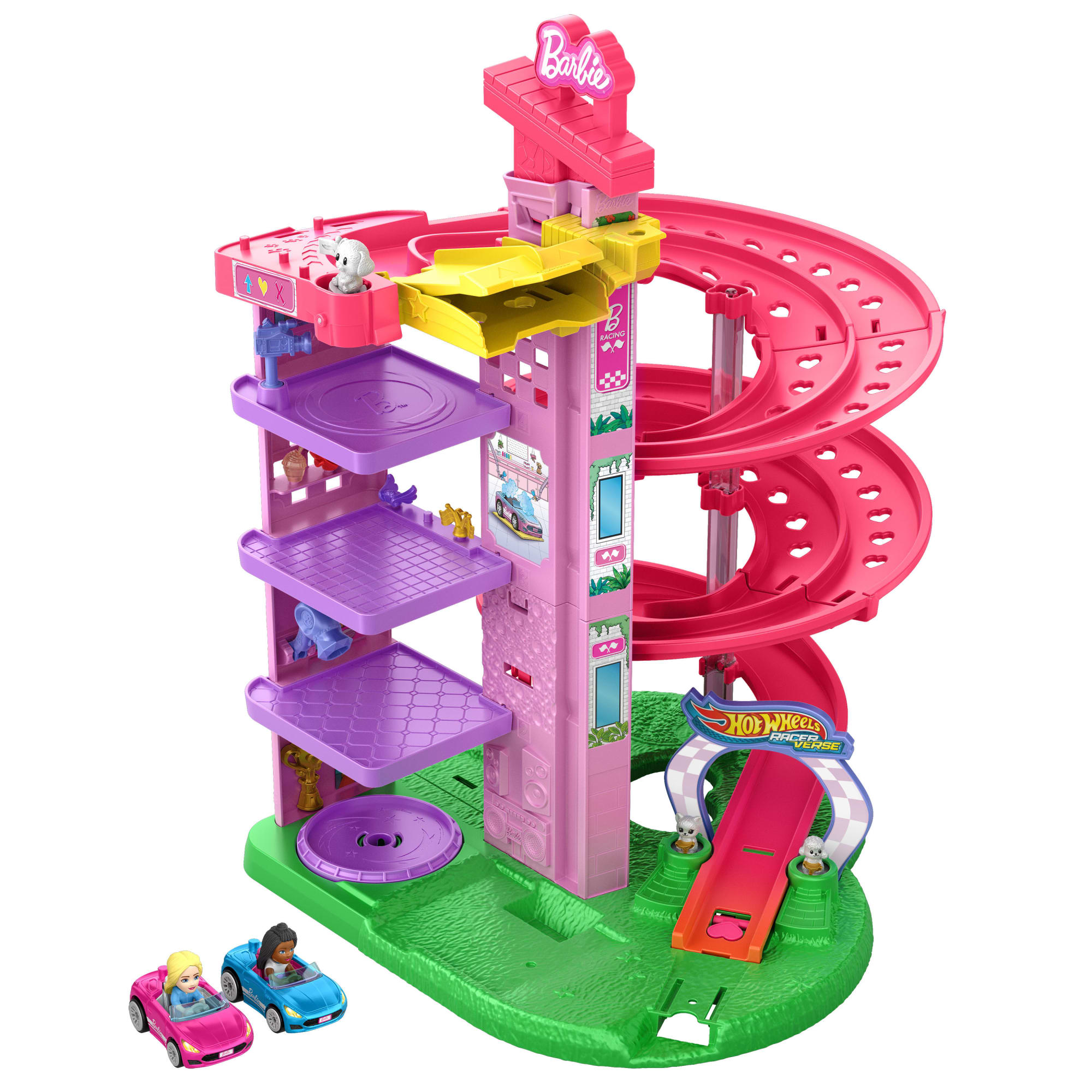 Hot Wheels  Racerverse  Coffret Piste  Course Spirale Barbie