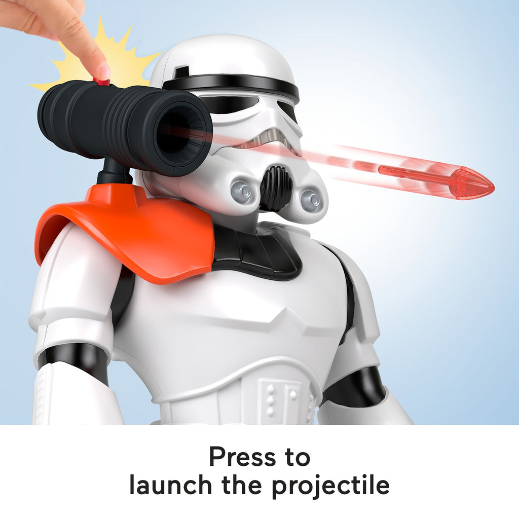 Imaginext Star Wars Stormtrooper Xxl Figure, 16+ inch Tall Poseable Toy With Launcher