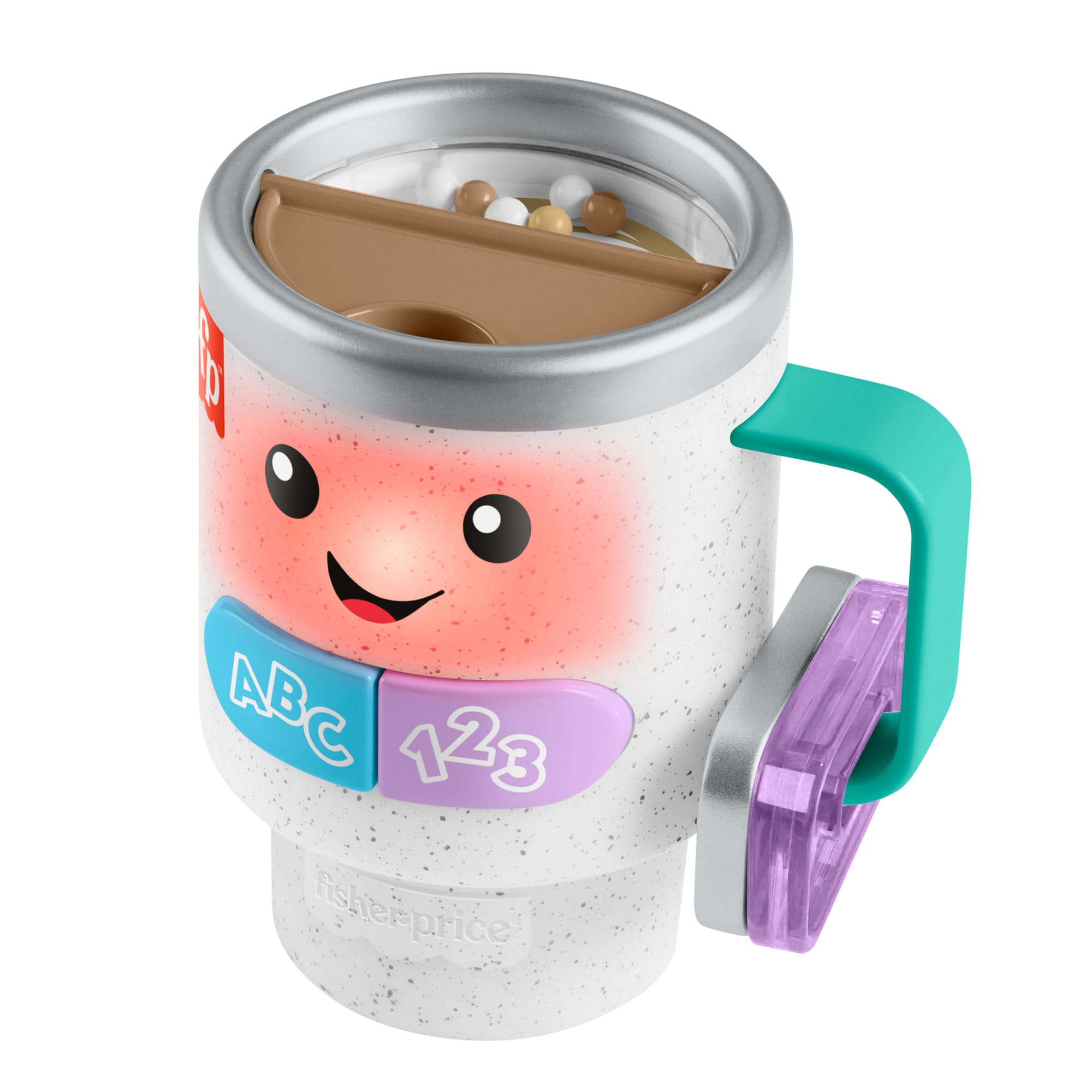 Fisher-Price Laugh & Learn Wake Up & Learn Coffee Mug Baby Musical Toy, Multilanguage Version