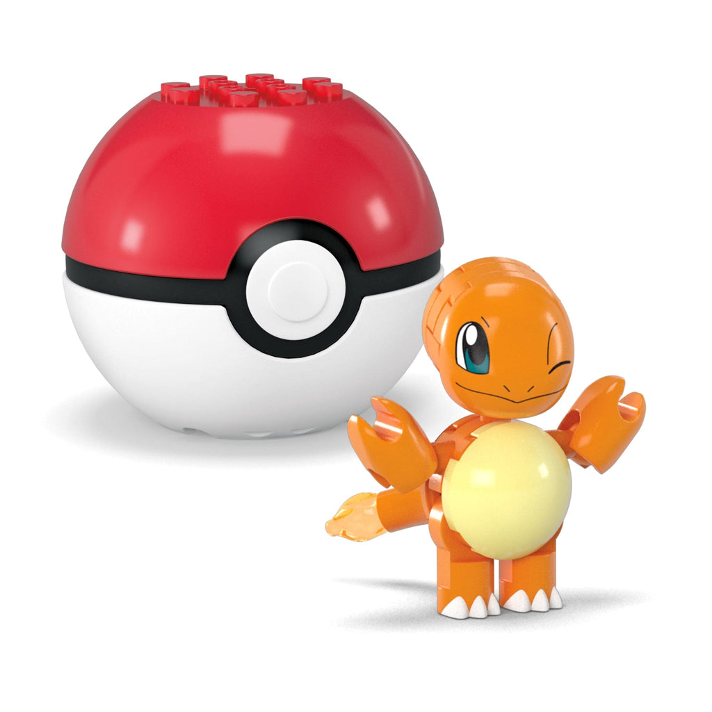 MEGA Pokémon Poké Ball 2-Pack Building Toy Kits With 2 Action Figures (40 Pieces) For Kids