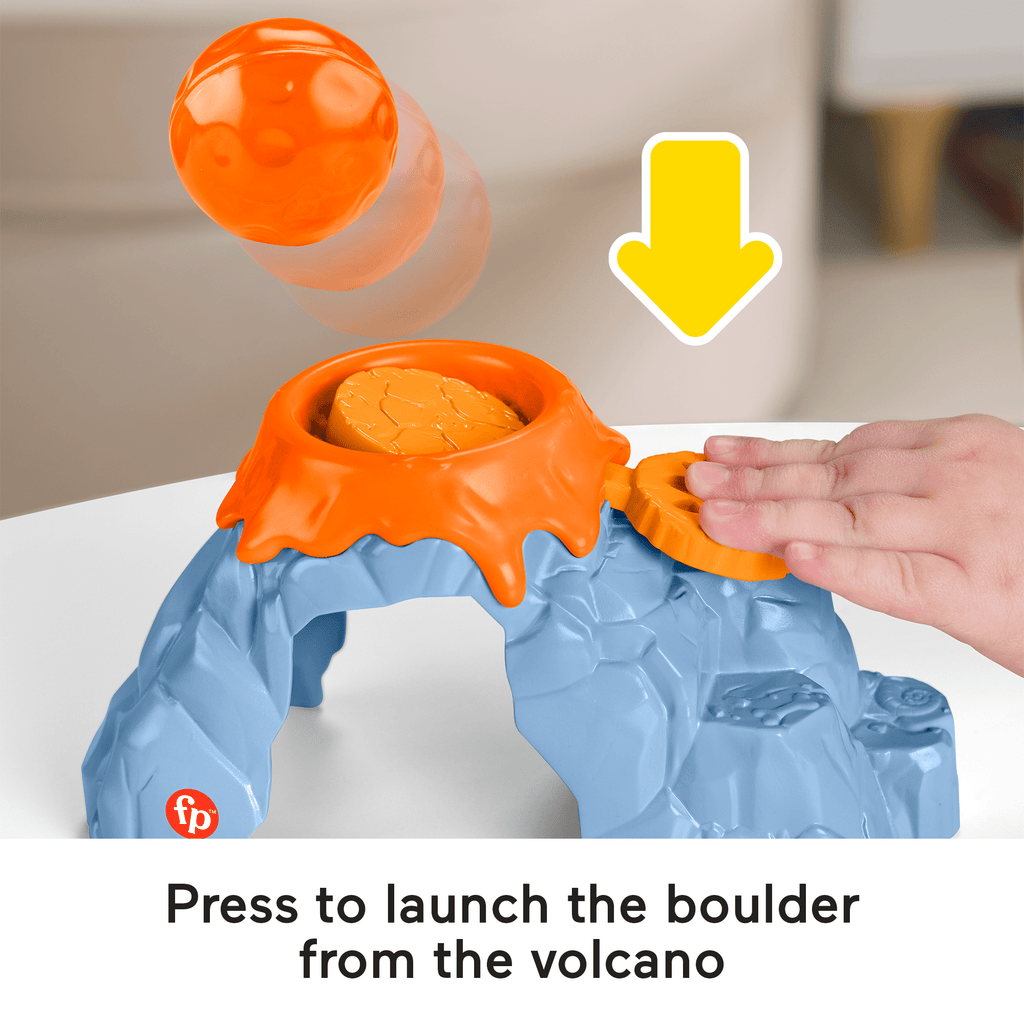 Fisher-Price Little People Spin & Play Dinosaur Playground Toddler Playset, 6 Pieces