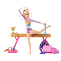 Barbie Coffret de Jeu Gymnaste, Poupée Mode, Blonde, 10Accessoires