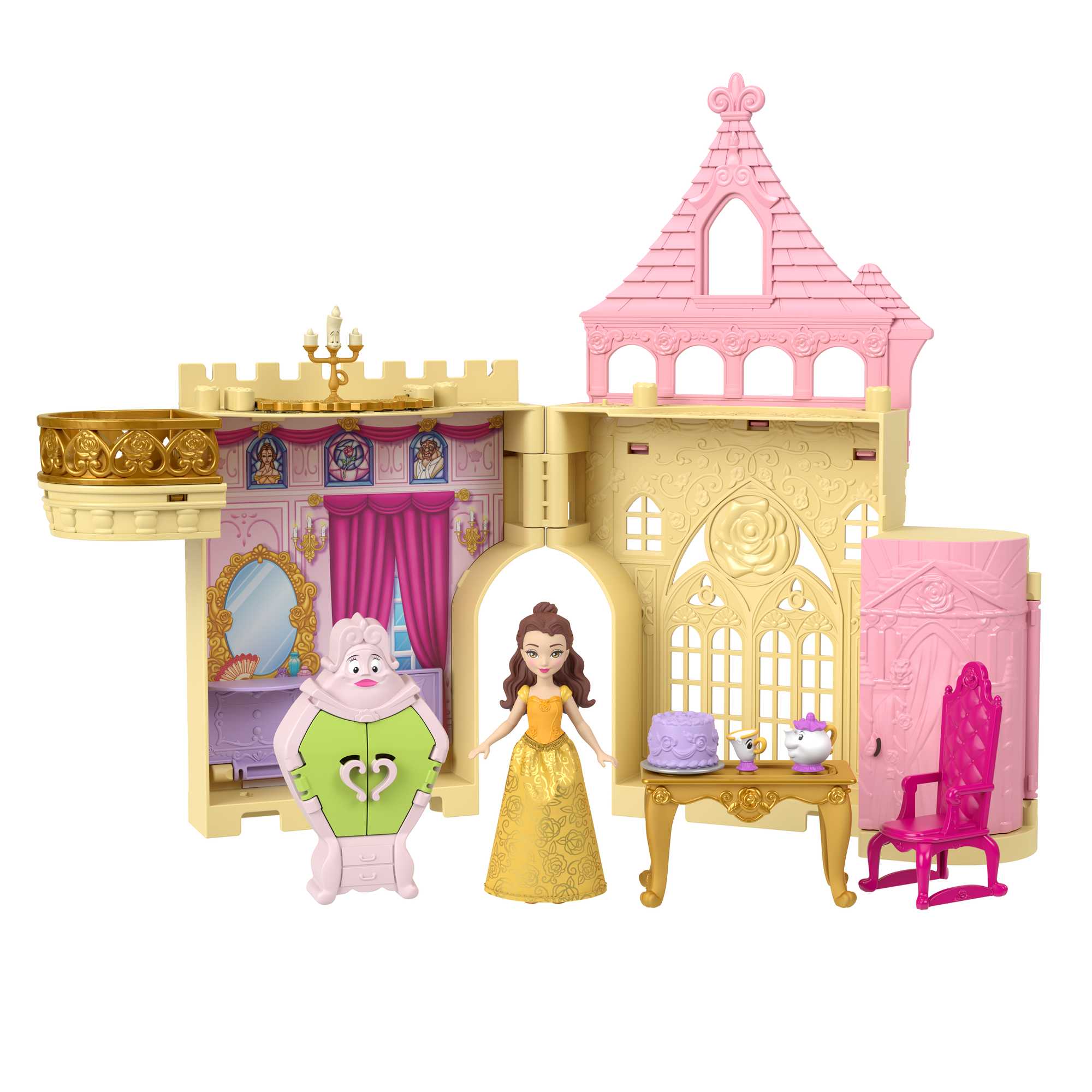 Disney Princesa Casa de Muñecas Castillo de Bella Apilable