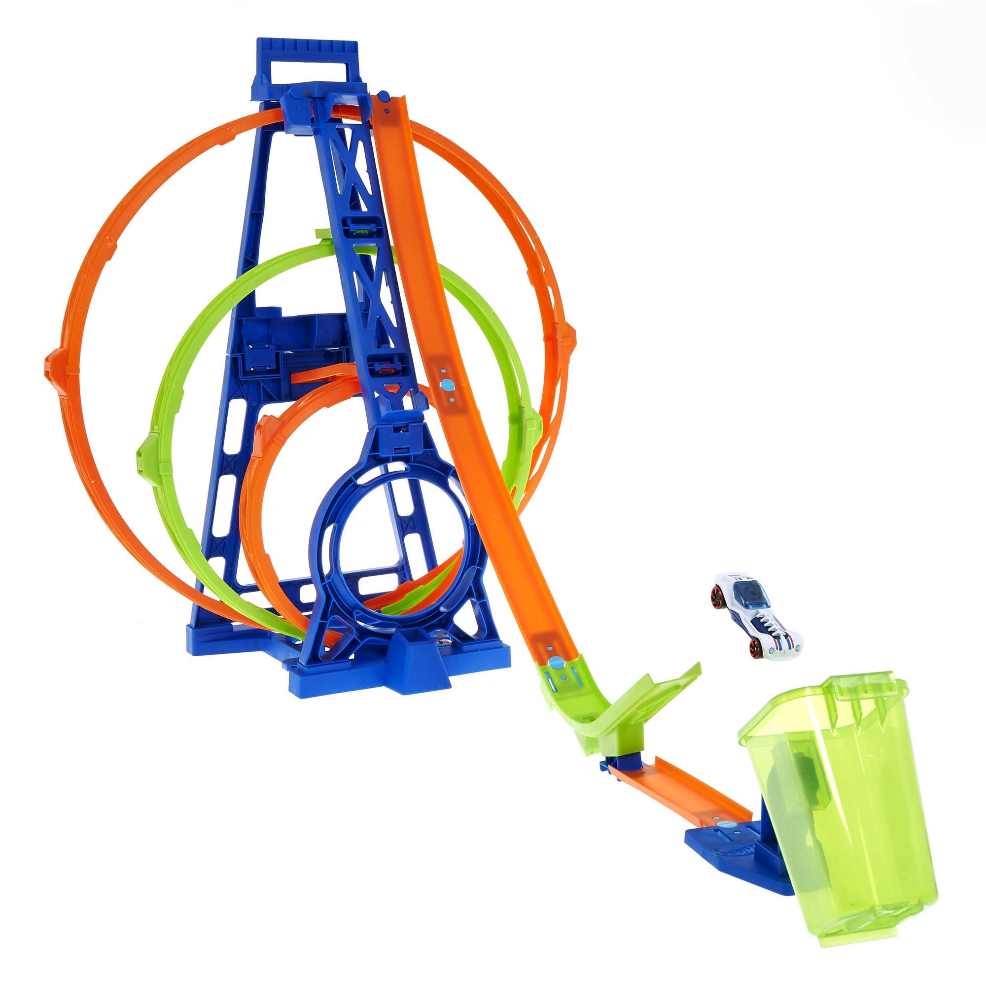Hot Wheels Track With 1 Hot Wheels Car, Triple Loop Kit Track Set