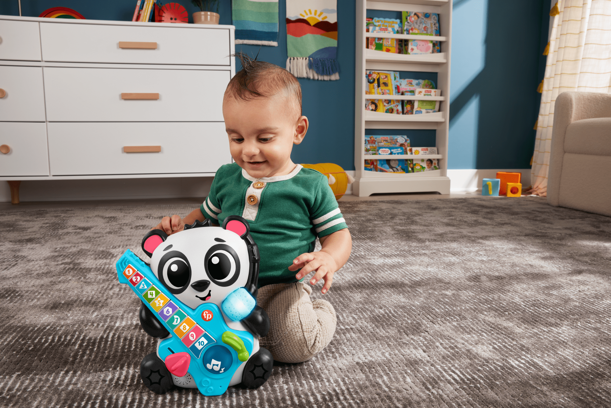 Fisher-Price Brinquedo para Bebês Esquadrão Musical Panda Vamos Contar Juntos
