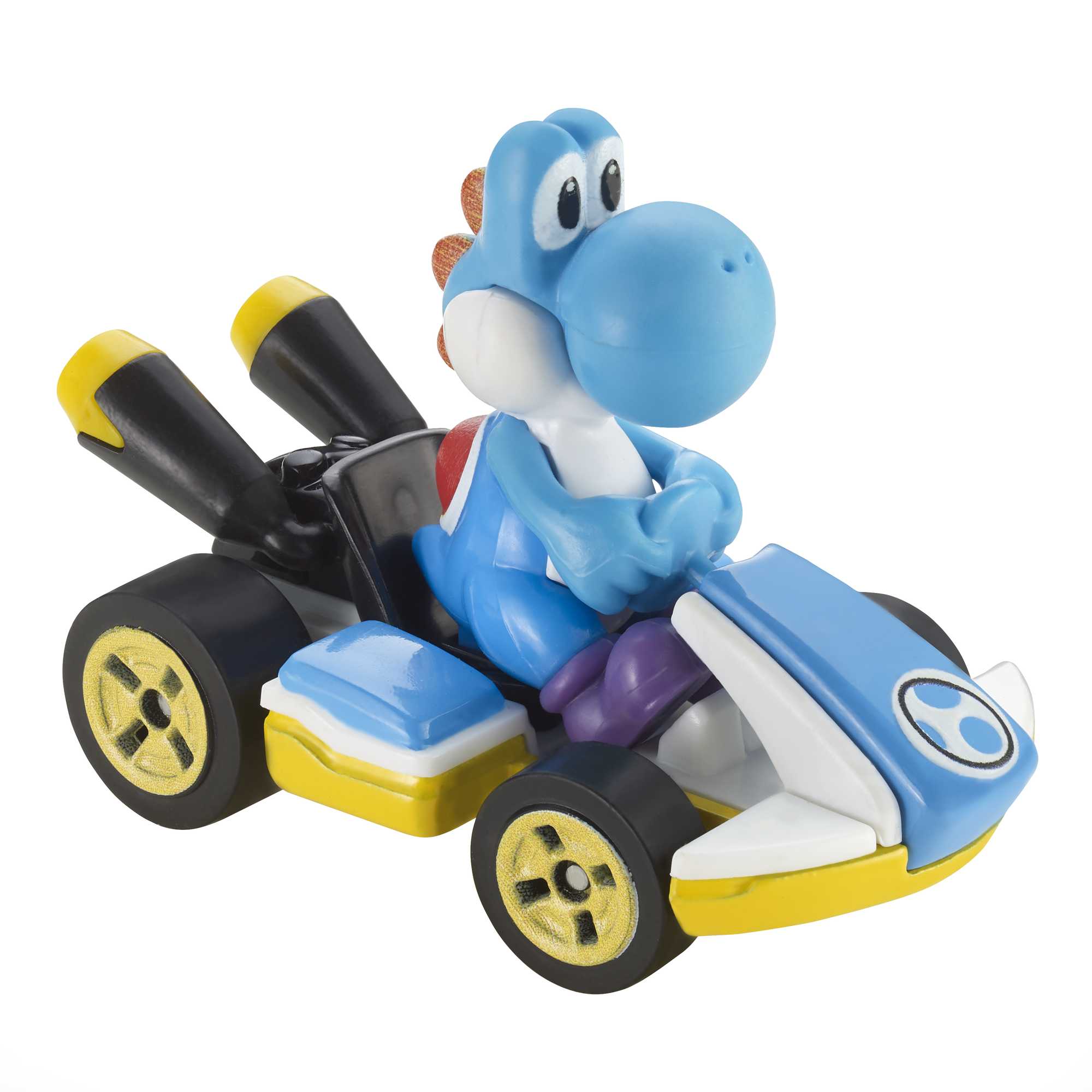 Hot Wheels Mario Kart Vehículo de Juguete Yoshi Azul Claro Estándar Kart