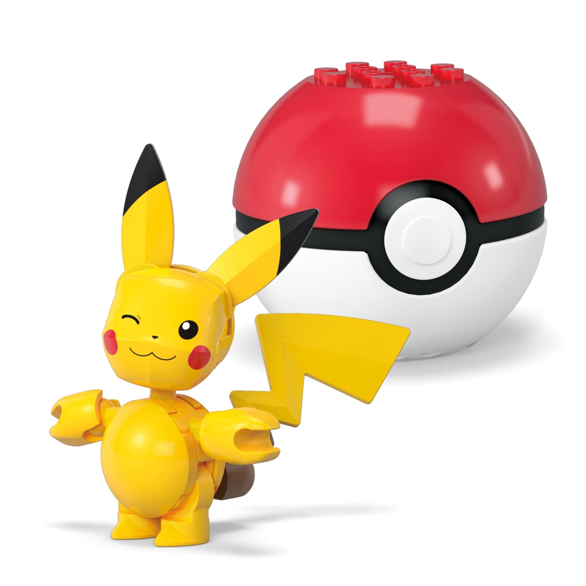 MEGA Pokémon Poké Ball 2-Pack Building Toy Kits With 2 Action Figures (42 Pieces) For Kids
