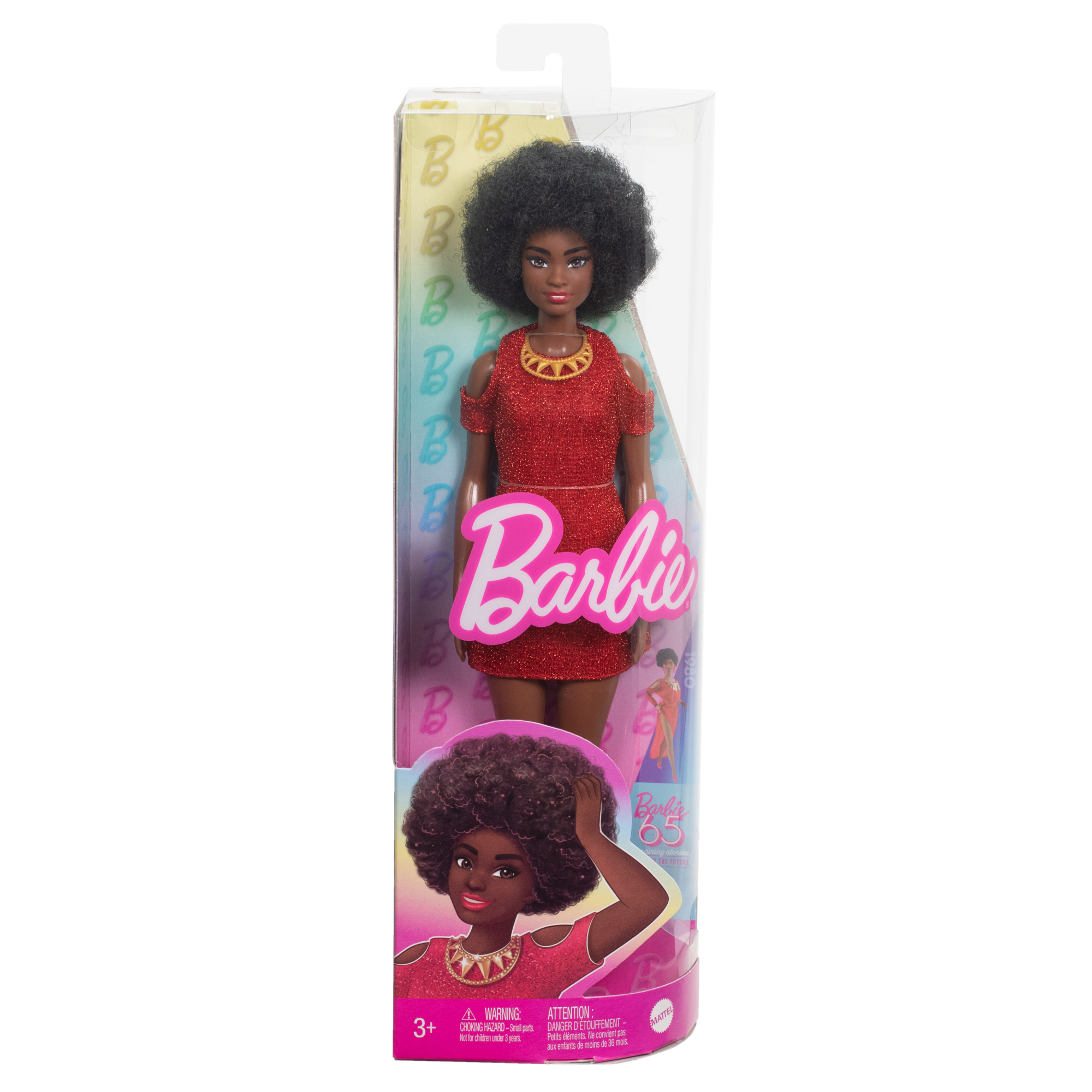 Barbie Fashionista Boneca Vestido Vermelho Brilhante