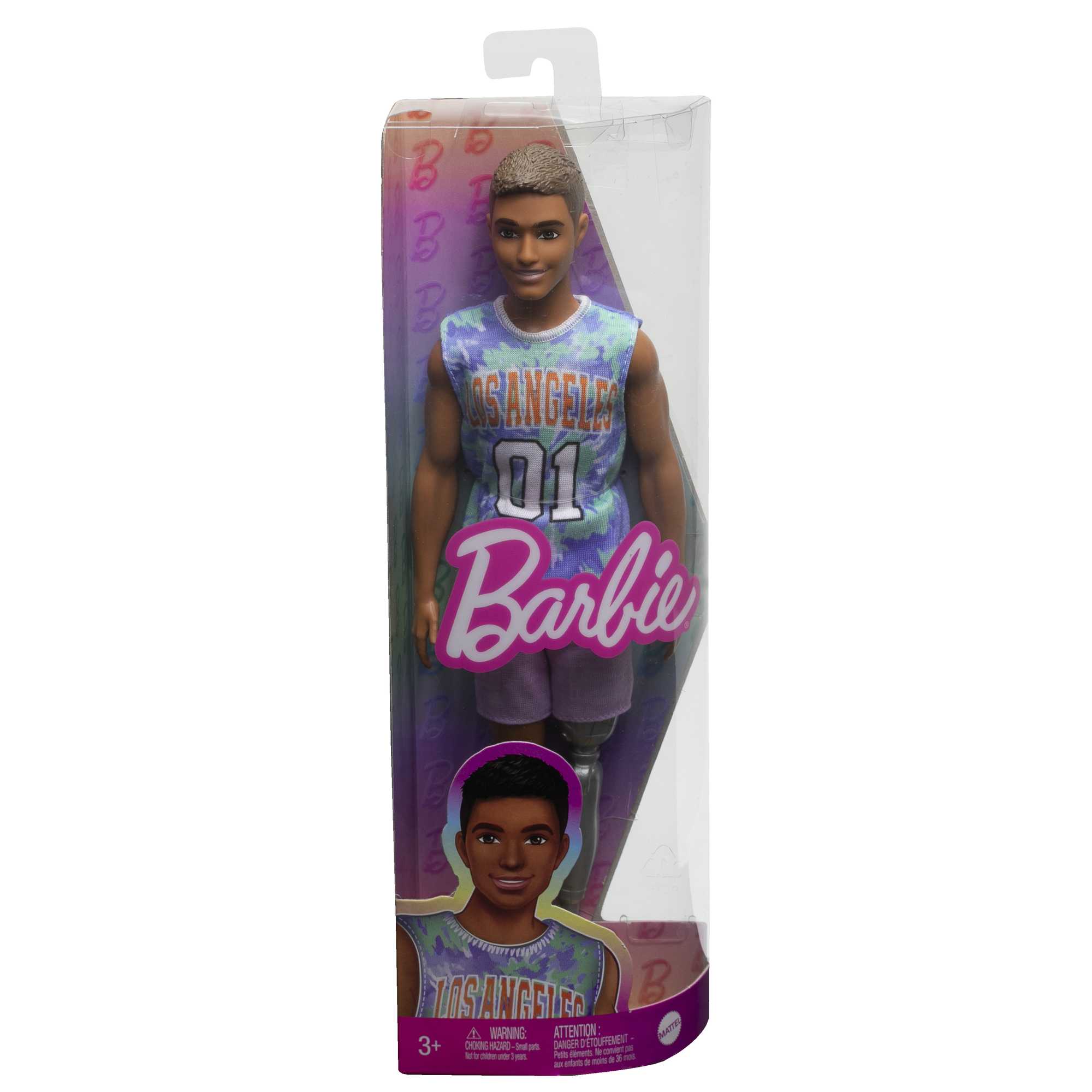 Barbie Ken Fashionistas Doll #212 With Jersey And Prosthetic Leg