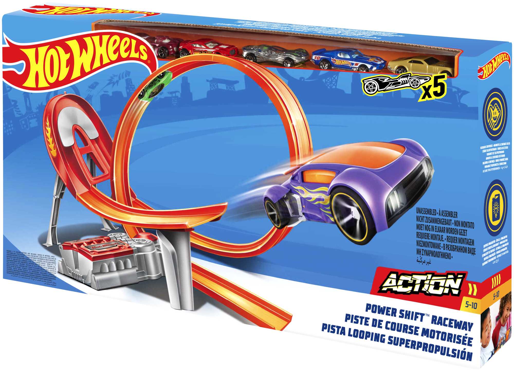 Hot Wheels®  Coffre Piste de Course Motorisée