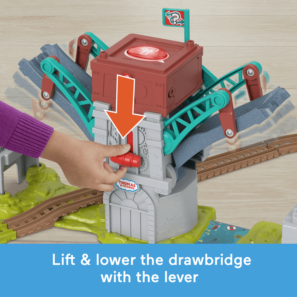 Thomas & Friends Talking Bulstrode & Which-Way Bridge Toy Train Set With Sounds & Percy Engine