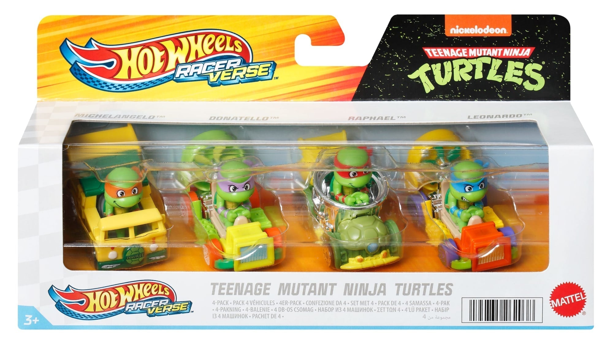 Hot Wheels  Racerverse  Coffret de 4Véhicules  Métal  Culture Pop
