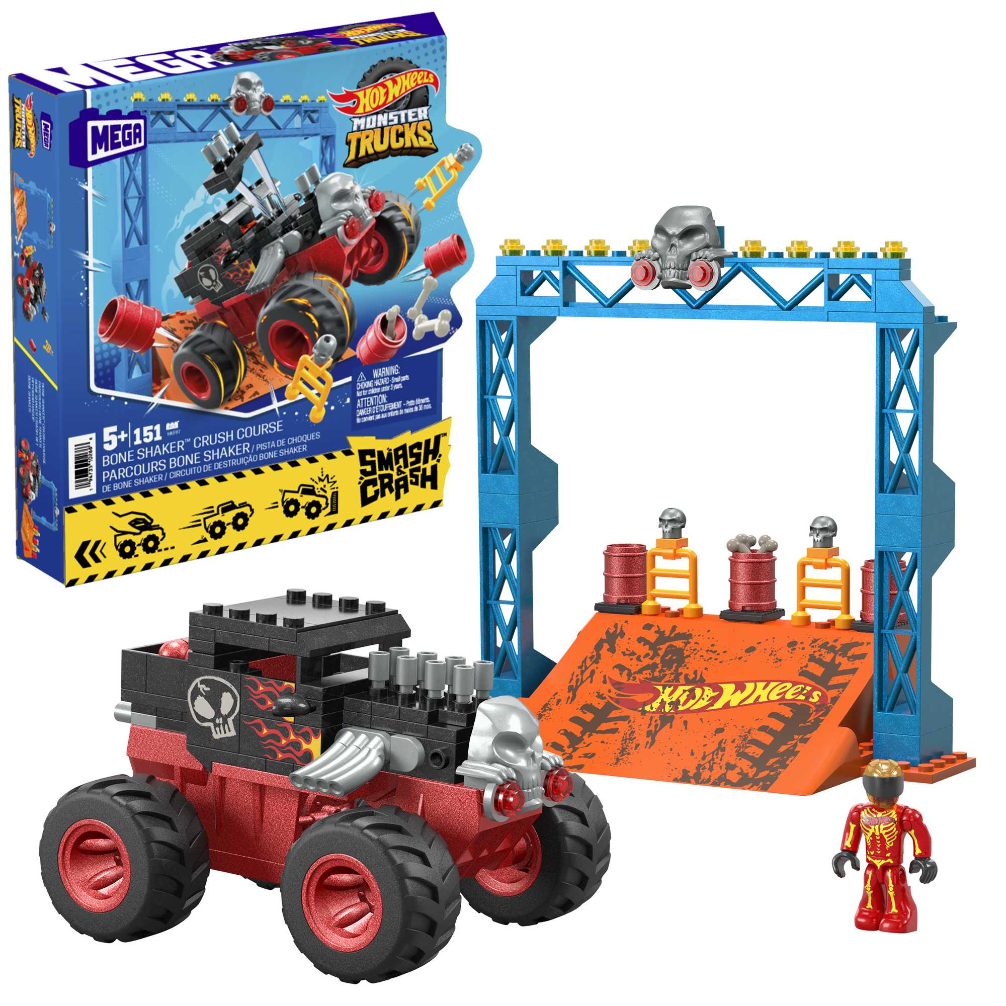 Mega™ Hot Wheels® Smash & Crash Parcours Bone Shaker™