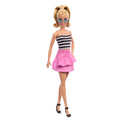 Barbie Fashionistas Doll #213, Blonde With Striped Top, Pink Skirt & Sunglasses, 65Th Anniversary