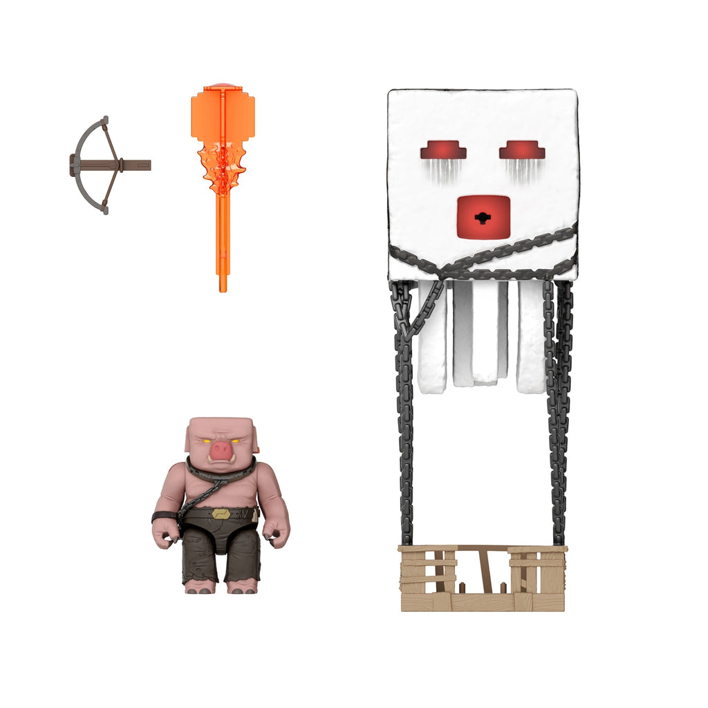 Minecraft Blast Attack Ghast Action Figure Set With Lights, Sounds & More inspired By The Movie
