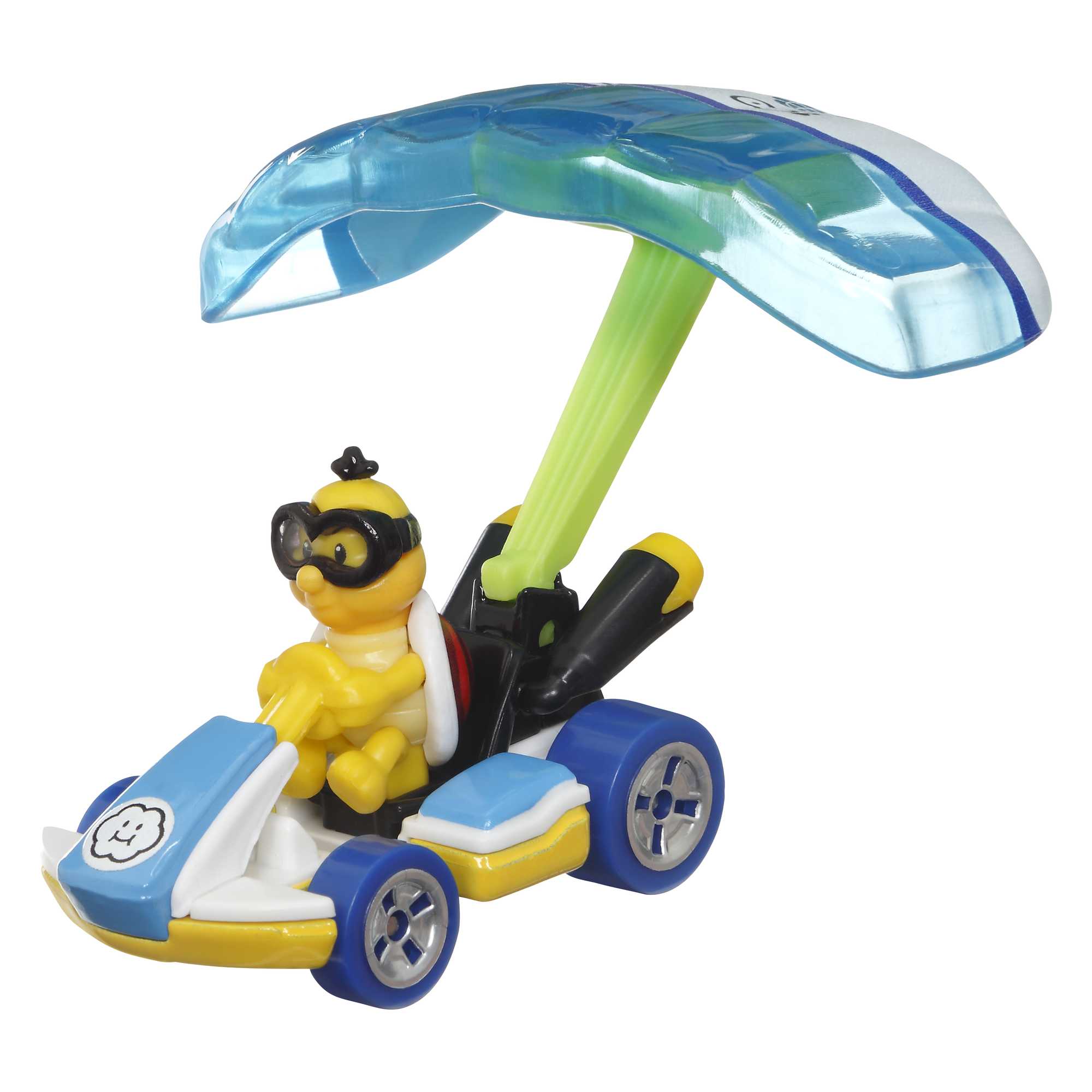 Hot Wheels Mario Kart Veículo de Brinquedo Lakitu Padrão Kart com Cloud Glider