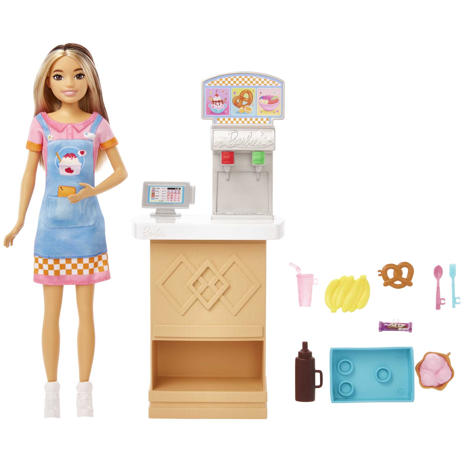 Barbie®-Skipper Premiers Jobs Coffret Snack-Bar, Avec Accessoires