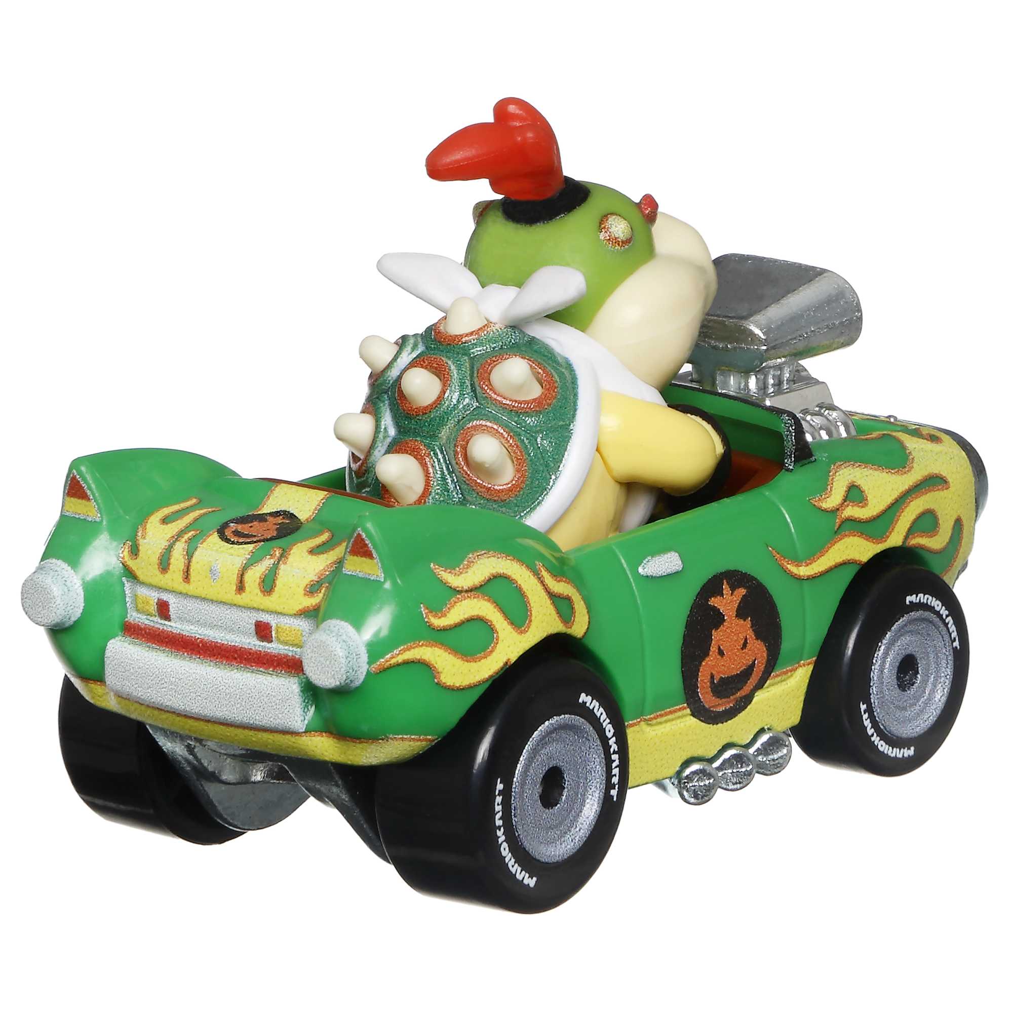 Hot Wheels Mario Kart Vehículo de Juguete Bowser Jr Flame Flyer