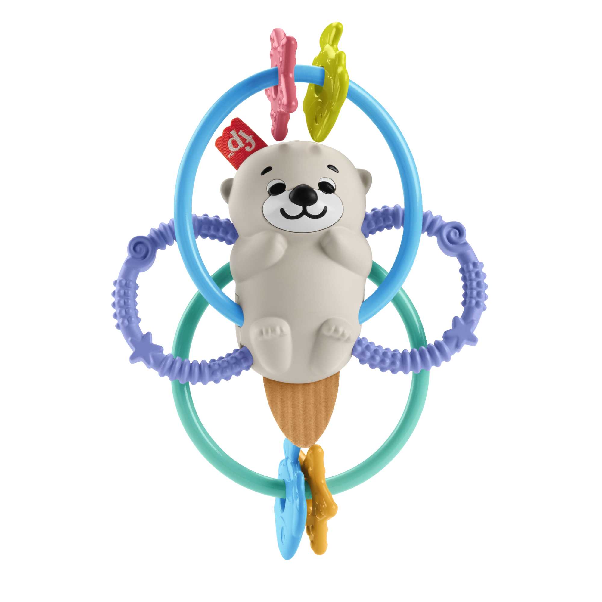 Hochet et Jouet de dentition Sans Bpa Pour Nouveau-Nés de Fisher-Price, Loutre à Tordre et Mordiller