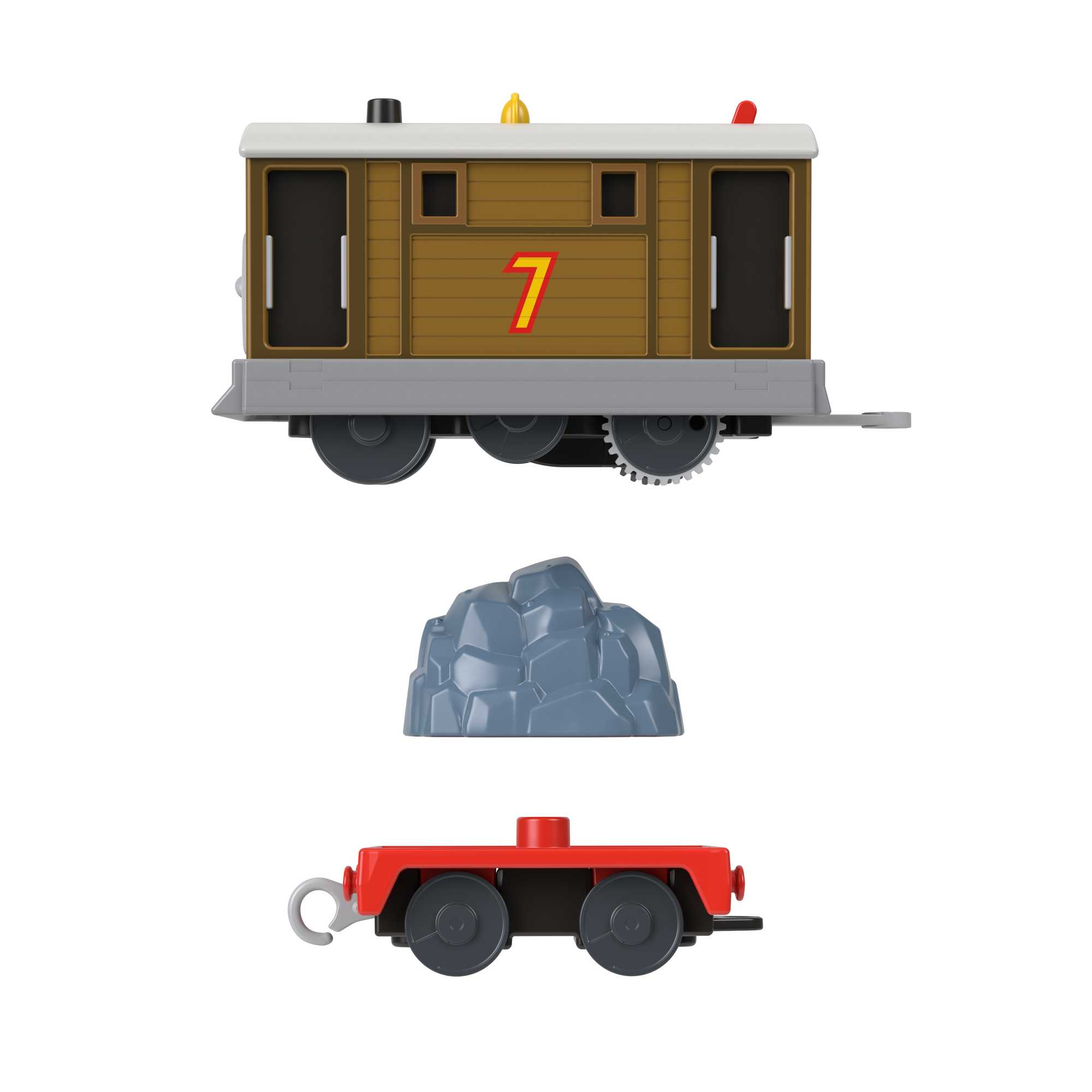Thomas et ses Amis  Train Jouet Motorisé  Locomotive Toby, Wagon