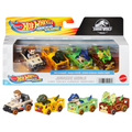 Hot Wheels RacerVerse Vehículo de Juguete Cuatro Autos de Carrera Jurassic World