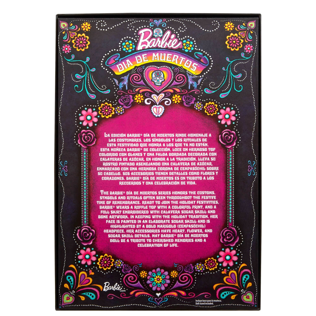 Barbie Signature Día De Muertos 2024 Collectible Doll in Ruffled Black Gown