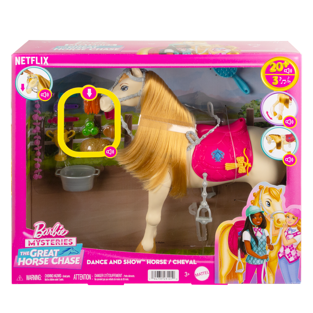 Barbie Detective La Gran Carrera de Caballos Set de Juego Caballo con Accesorios