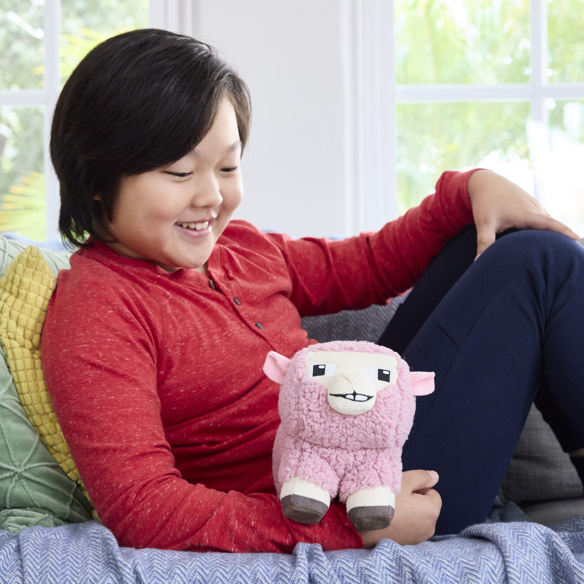 Minecraft-Peluche Mouton Rose-Taille de 20 Cm à Collectionner