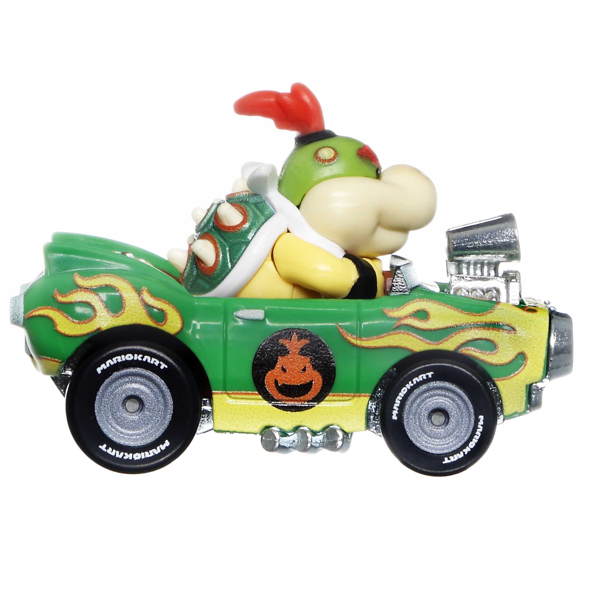 Hot Wheels Mario Kart Veículo de Brinquedo Bowser Jr Flame Flyer
