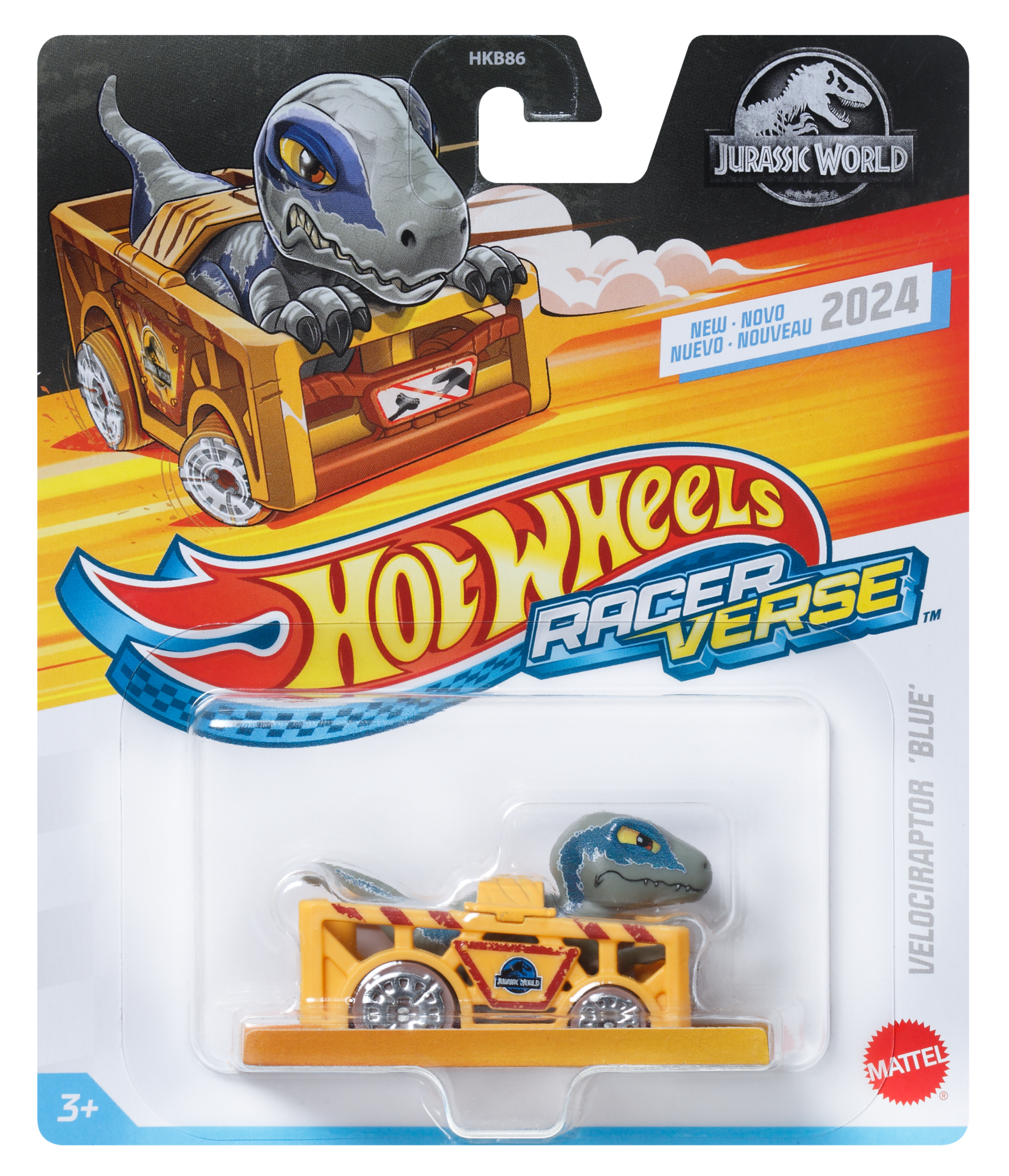 Hot Wheels RacerVerse Vehículo de Juguete Velociraptor Azul