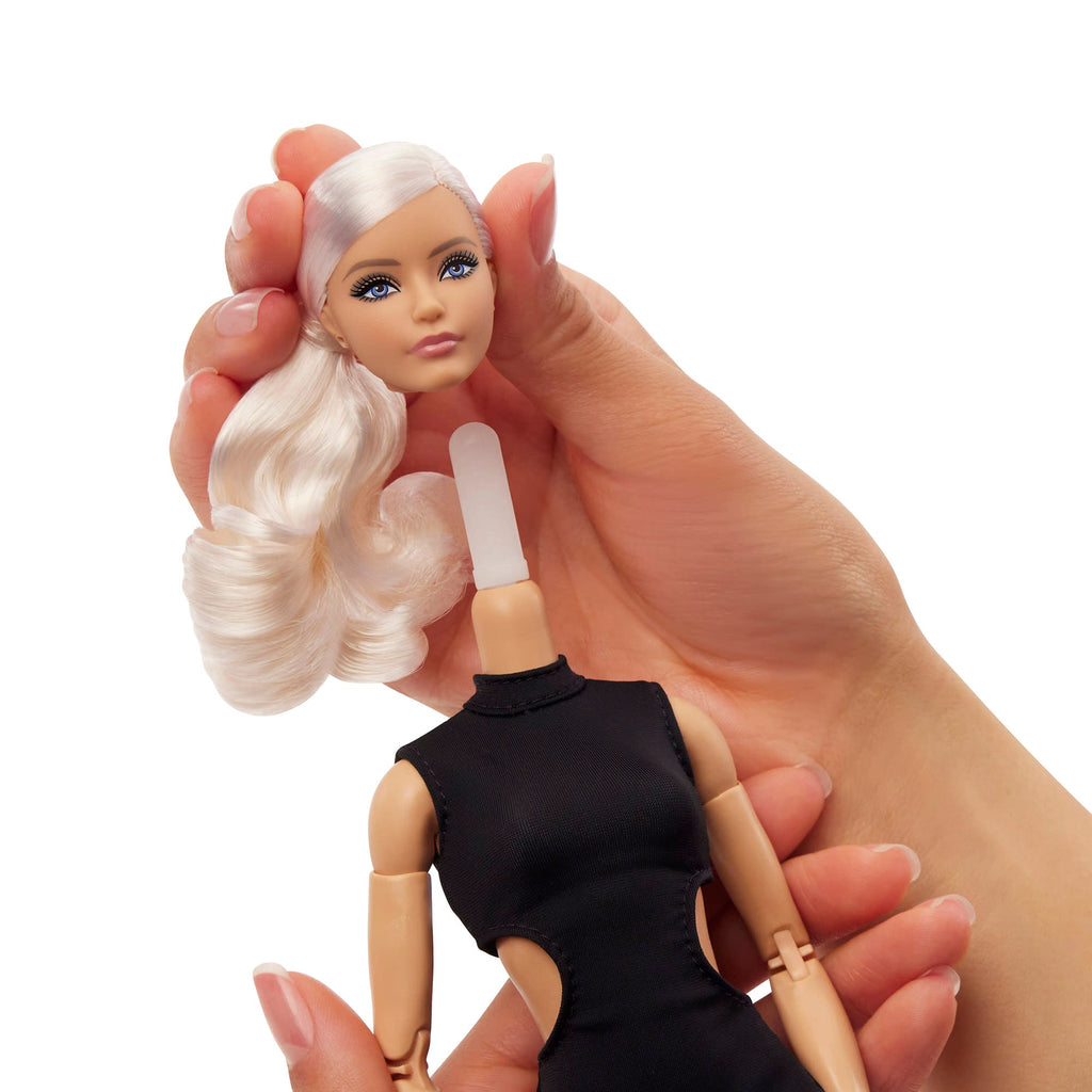 Barbie Basics Collectible Doll, Model 02 With Blonde Hair in Black Dress & Gladiator Boots